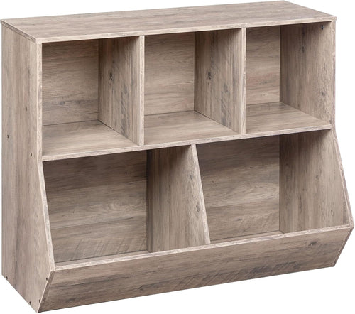 Versatile and Kid-Friendly Toy Storage Organizer – HOOBRO 5-Cubby Bookshel